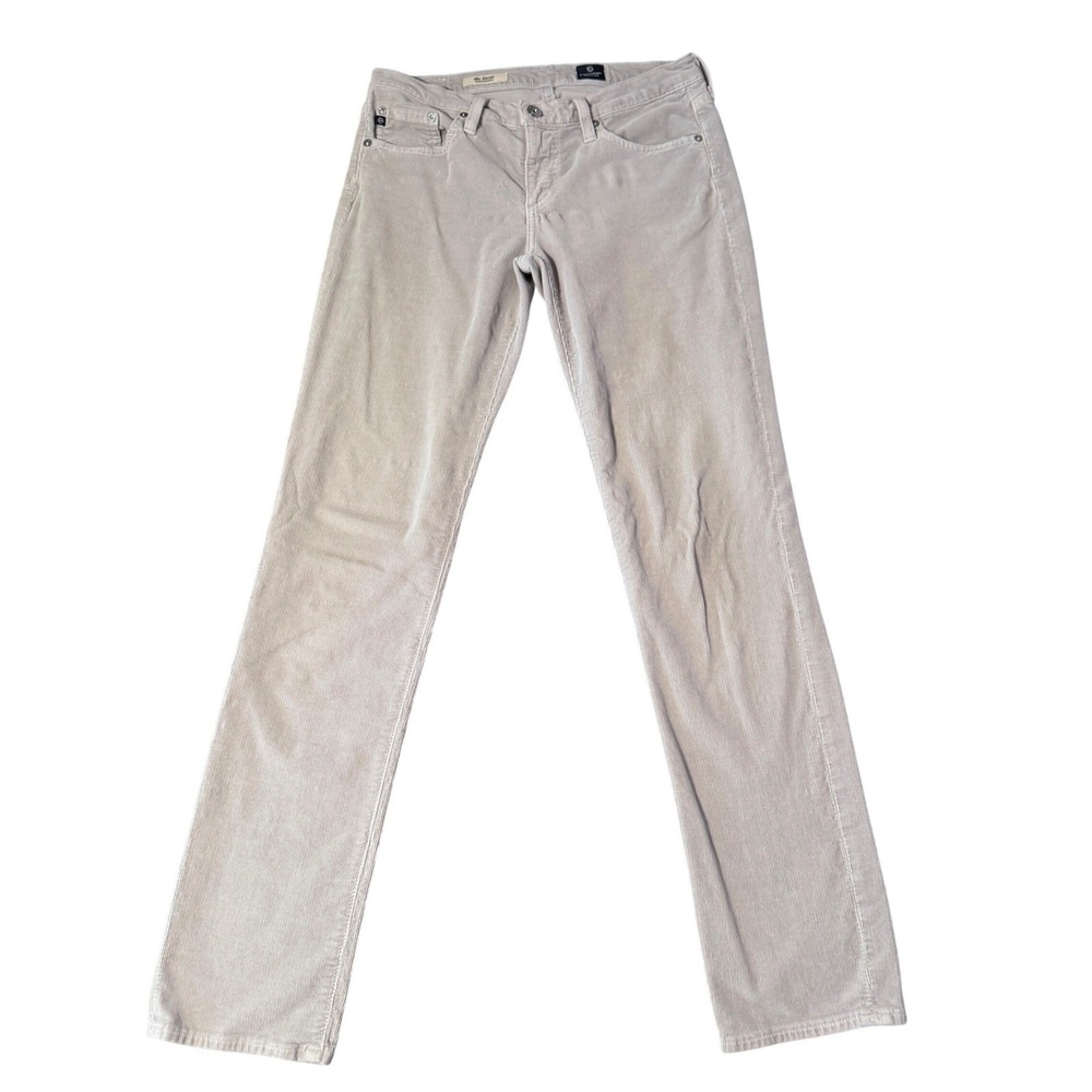 AG Adriano Goldschmied Pants Womens 29R Beige The Stevie Slim Straight Corduroy